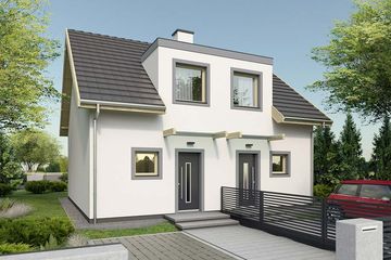  Projekt domu Morski 1 - segment lewy (WRD3178) - projekt domu parterowego z poddaszem - Zdjęcie 1