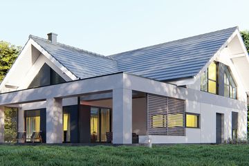  Projekt domu uA172 (WCB1493) - projekt domu parterowego z poddaszem - Zdjęcie 1
