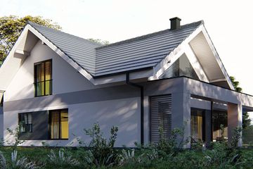  Projekt domu uA172 (WCB1493) - projekt domu parterowego z poddaszem - Zdjęcie 4