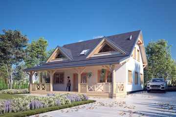  Projekt domu Puszek 2 dr-T (BSA2362) - projekt domu parterowego z poddaszem - Zdjęcie 6