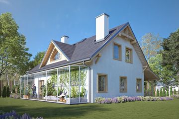  Projekt domu Puszek 2 dr-T (BSA2362) - projekt domu parterowego z poddaszem - Zdjęcie 2