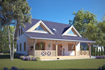  Projekt domu Puszek 2 dr-T (BSA2362) - projekt domu parterowego z poddaszem - Zdjęcie 4