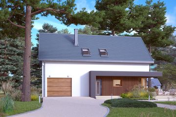  Projekt domu Okruszek 2 (BSA2361) - projekt domu parterowego z poddaszem - Zdjęcie 4