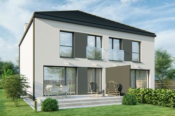  Projekt domu Olaf 2 - bliźniak LLL (WRD3207) - projekt domu z pełnym piętrem - Zdjęcie 2