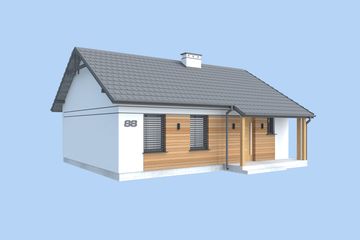  Projekt domu Pego C dom mieszkalny, całoroczny (SLN2819) - projekt domu parterowego - Zdjęcie 3