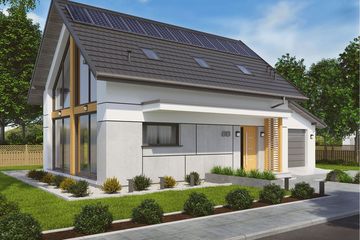  Projekt domu Monza OZE (SLN2823) - projekt domu parterowego z poddaszem - Zdjęcie 1