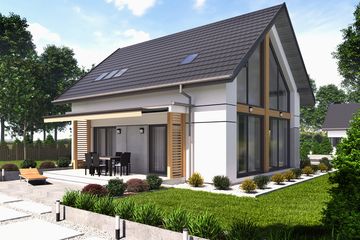  Projekt domu Monza 2 OZE (SLN2824) - projekt domu parterowego z poddaszem - Zdjęcie 2