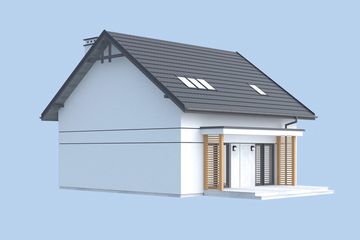  Projekt domu Monza 2 OZE (SLN2824) - projekt domu parterowego z poddaszem - Zdjęcie 3