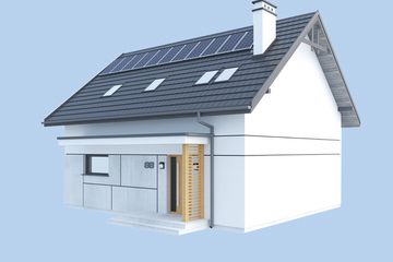  Projekt domu Monza 2 OZE (SLN2824) - projekt domu parterowego z poddaszem - Zdjęcie 4