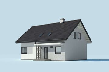  Projekt domu Trypolis 5 szkielet drewniany (SLN2820) - projekt domu parterowego z poddaszem - Zdjęcie 3