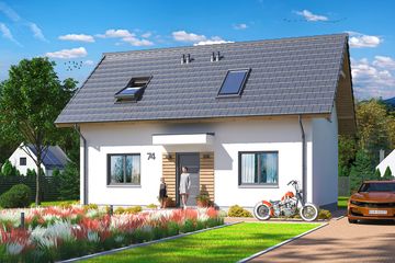  Projekt domu Amor 4 (WOE1188) - projekt domu parterowego z poddaszem - Zdjęcie 2