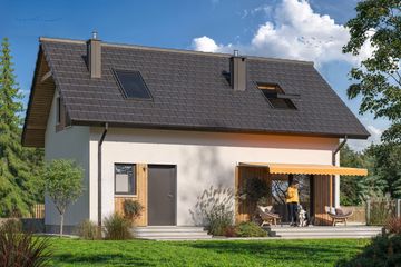  Projekt domu Amor 4 (WOE1188) - projekt domu parterowego z poddaszem - Zdjęcie 3