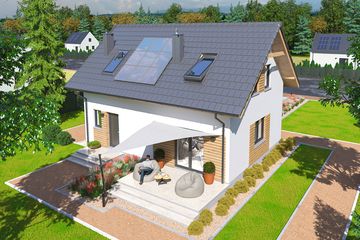  Projekt domu Amor 4 (WOE1188) - projekt domu parterowego z poddaszem - Zdjęcie 4