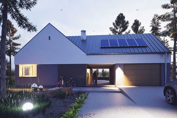  Projekt domu Pleszka II z garażem 1-st. [A] (WRF2408) - projekt domu parterowego - Zdjęcie 2