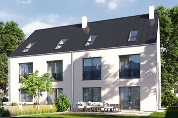 Projekt domu Fast jednorodzinny dwulokalowy - z pełnym piętrem dom o powierzchni 272 m², dach dwuspadowy - ujęcie 2