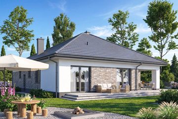  Projekt domu Aloes G1 (WOF1221) - projekt domu parterowego - Zdjęcie 1