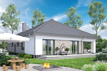  Projekt domu Aloes G1 (WOF1221) - projekt domu parterowego - Zdjęcie 3