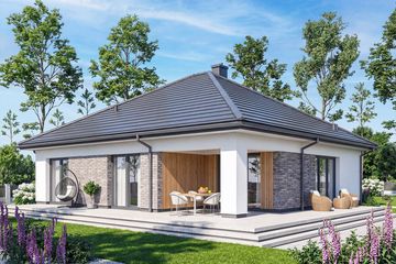  Projekt domu Aloes G1 (WOF1221) - projekt domu parterowego - Zdjęcie 3