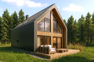  Projekt domu L-302X (SLU1043) - projekt domu parterowego z poddaszem - Zdjęcie 2