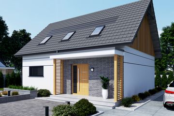  Projekt domu Wels 4 (SLN2816) - projekt domu parterowego z poddaszem - Zdjęcie 3