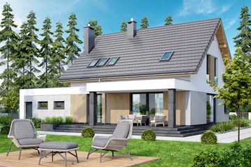  Projekt domu Tamarillo 7 modern s2 (WOF1222) - projekt domu parterowego z poddaszem - Zdjęcie 4