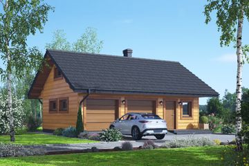  Projekt budynku gospodarczego GDS 2-08 (KRP2748) - projekt budynku parterowego - Zdjęcie 1