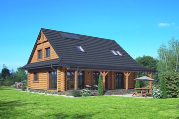  Projekt domu Chmielniki małe dw 72 (KRP2754) - projekt domu parterowego z poddaszem - Zdjęcie 2