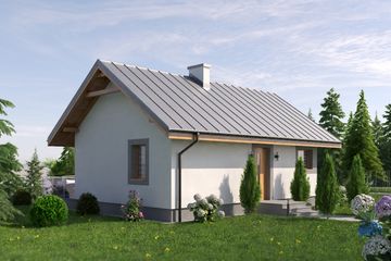  Projekt domu L-314 murowany (SLU1044) - projekt domu parterowego - Zdjęcie 2