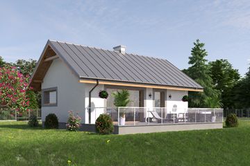  Projekt domu L-314 murowany (SLU1044) - projekt domu parterowego - Zdjęcie 3