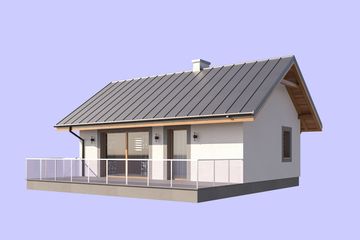  Projekt domu L-314 murowany (SLU1044) - projekt domu parterowego - Zdjęcie 4