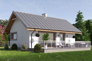  Projekt domu L-314 murowany (SLU1044) - projekt domu parterowego - Zdjęcie 1