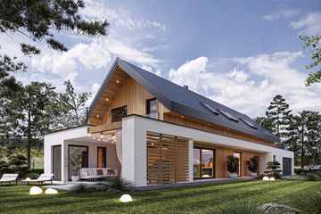  Projekt domu Nasza Stodoła wersja szkieletowa (KRY1006) - projekt domu parterowego z poddaszem - Zdjęcie 4