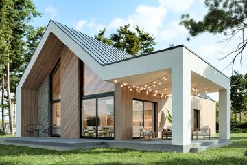  Projekt domu Nasza Stodoła Parterowa z garażem wersja szkieletowa (KRY1008) - projekt domu parterowego - Zdjęcie 1