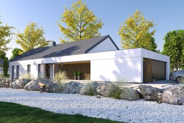  Projekt domu Dompasja 61 C (BBE1055) - projekt domu parterowego - Zdjęcie 2