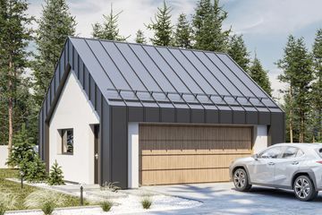  Projekt garażu PióroArchitekci-27 G (KZN1017) - projekt garażu parterowego - Zdjęcie 1