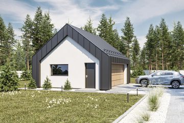 Projekt garażu PióroArchitekci-27 G (KZN1017) - projekt garażu parterowego - Zdjęcie 2