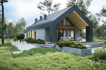  Projekt domu PióroArchitekci – 28 (KZN1019) - projekt domu parterowego - Zdjęcie 4