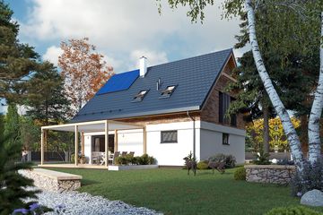  Projekt domu Drops (BSA2364) - projekt domu parterowego z poddaszem - Zdjęcie 4