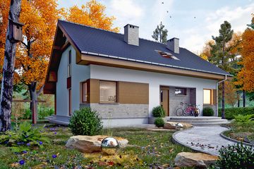  Projekt domu Paprotka bez garażu [B] (WRF2414) - projekt domu parterowego z poddaszem - Zdjęcie 1