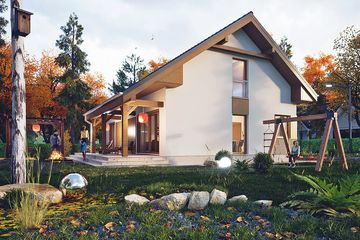  Projekt domu Paprotka bez garażu [B] (WRF2414) - projekt domu parterowego z poddaszem - Zdjęcie 3