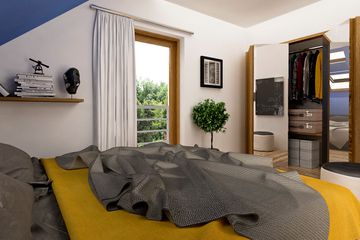  Projekt domu Grab z garażem 1-st. bliźniak [A1-ZBL1] (WRF2411) - projekt domu parterowego z poddaszem - Zdjęcie 9