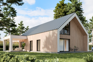  Projekt domu Nasza Stodoła Parterowa wersja szkieletowa (KRY1012) - projekt domu parterowego - Zdjęcie 2