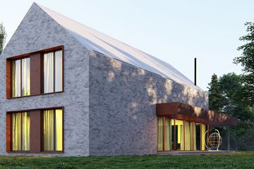  Projekt domu uA347 (WCB1495) - projekt domu parterowego z poddaszem - Zdjęcie 3