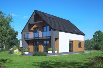  Projekt domu Gryfice 31 pcr (KRP2762) - projekt domu parterowego z poddaszem - Zdjęcie 2