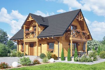  Projekt domu Hebdów a3 dw (KRP2756) - projekt domu parterowego z poddaszem - Zdjęcie 1