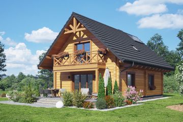  Projekt domu Hebdów a3 dw (KRP2756) - projekt domu parterowego z poddaszem - Zdjęcie 2