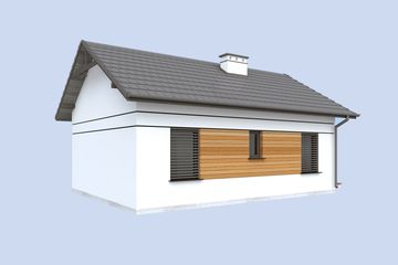  Projekt domu Leon C dom całoroczny, mieszkalny (SLN2831) - projekt domu parterowego - Zdjęcie 3