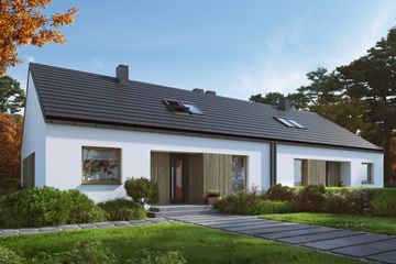  Projekt domu Eco 42 dwulokalowy (WOZ1065) - projekt domu parterowego - Zdjęcie 1