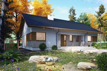  Projekt domu Jarzębina bez garażu [B] (WRF2412) - projekt domu parterowego - Zdjęcie 2