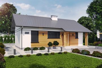  Projekt domu letniskowego Miami szkielet drewniany dom letniskowy (SLN2851) - projekt domu letniskowego parterowego - Zdjęcie 1
